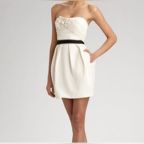 BCBG Cream Dress -Size 8 - Picture 3 of 16